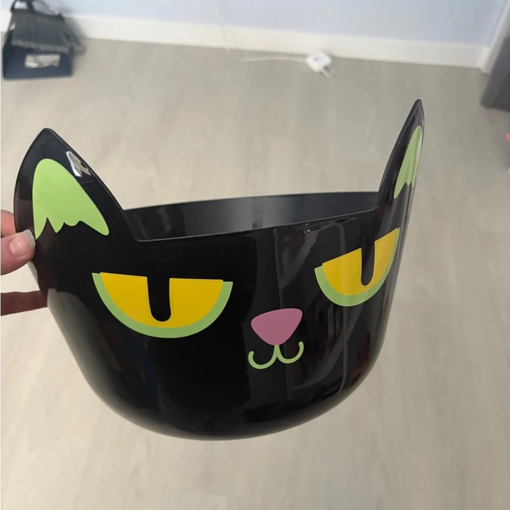 Black Cat Face Pet Bowl